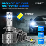LinkMejor A500-N60 2PCS 40000LM/Pair Car Headlight LED Bulbs High/Low Beam Kit 6500K Headlamp IP68 Waterproof White Light