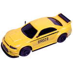 LinkMejor R02 1/64 2.4G RWD Drift RC Car Mini Race LED Light Radio Control High-Speed Motor On-Road Racing Vehicle Model Boys Gifts 60 Minutes Playing Time Toys
