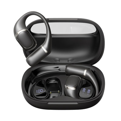T21-LX OWS Headset Wireless bluetooth 6.0 Earphone 15mm Double Layer Tall Moving Coil ENC Call Noise Reduction LED Digital Display 40H Playback IPX6 Waterproof Low Game Delay Touch Control Earhooks Sports Headphones