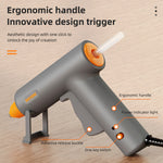 LinkMejor Home Hot Melt Glue Gun 20W 110V-240V Quick Preheat 7mm Sticks Aluminum Alloy Nozzle Compact Design 30PCS/60PCS Optional Glue Sticks