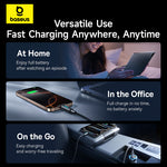 Baseus Vivid Speed PD100W USB-C to USB-C Cable Fast Charging Data Transmission Thickened Copper Core Line 1M/2M Long for iPhone 16 Pro 15 Pro Max for Huawei Mate XT for Xiaomi 15pro for Samsung Galaxy Z Flip6