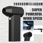 AJ-C1 2-in-1 Cordless Blower Vacuum and Air Duster 4000mAh Brushless Motor Rechargeable Turbo Fan Adjustable Speed for PC Keyboard Car Home Garden Camping