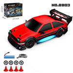 LinkMejor 8803 8804 8805 RTR 1/24 2.4G 4WD 30km/h Drift RC Car GTR Support APP Control Full Proportional High Speed Racing LED Light On-Road Vehicles Models Toys