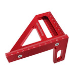Carpenter Square Aluminum Miter Triangle Hole Ruler Woodworking Square Protractor 3D Multi Angle 45 90 Degree Layout Measuring Tool