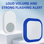 Smart Wireless Doorbell 200-300m Long-Distance 4 Levels Volume Adjustable 38 Ringtones 7 Colors Lighting Ultra-Long battery Waterproof Plug&Play Music Doorbell