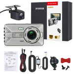 X20 4K Dual Dash Cam 4inch Touchscreen Car Camera with WiFi App 170° Wide Angle ADAS BSD Night Vision 24H Parking Monitor G-Sensor