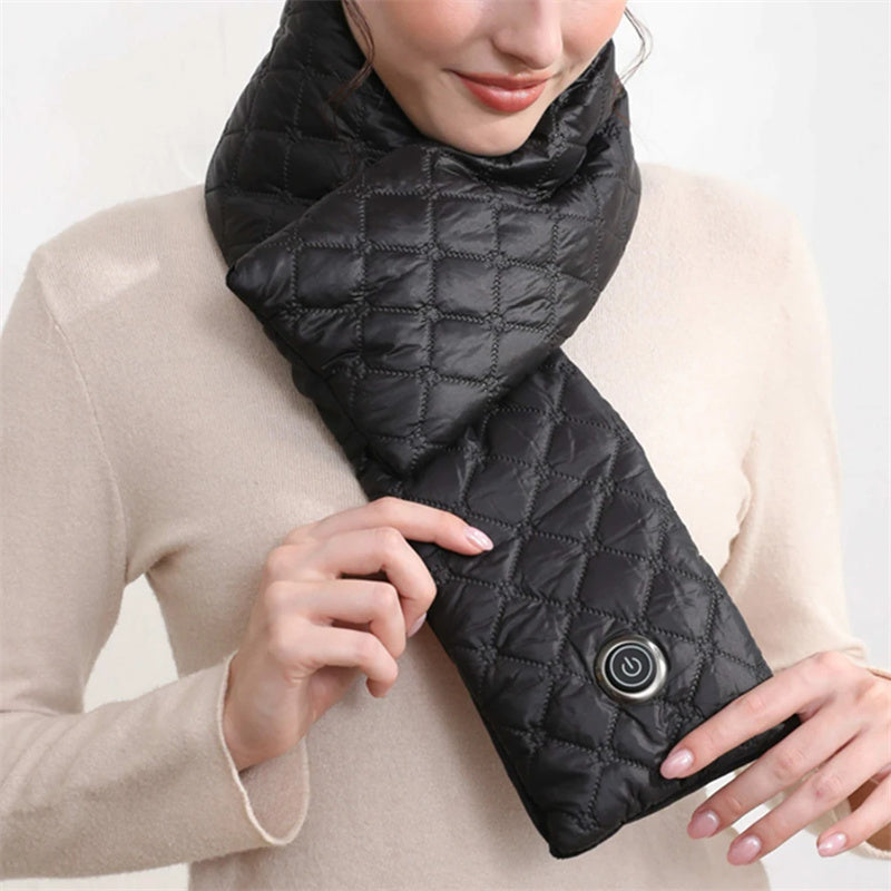LinkMejor Heating Scarf Waist Belly Warmer 3 Levels Control Warming Neck Scarf USB Powered Electric Heated Scarf Neck Wrap Warmer Neck Heating Pad for Women Men