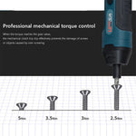 20pcs Electric Screwdriver Bits Set Cordless Rechargeable 3.6V Lithium Battery 1300mAh Torque Adjustment With 20 Accessories LED Light USB Charging