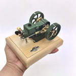 LinkMejor Green M17 1.6cc Microcosm Hit and Miss Engine Evaporated Water-cooled Four-stroke Horizontal Gasoline Engine Internal Combustion Engine Model M17B - Speed Adjustable