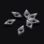 LinkMejor 10pcs DCGT070204-AK H01 Aluminum Cutter Blade Carbide Insert Cutting Tool For CNC Turning Tools