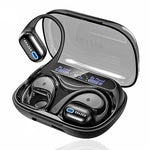 LinkMejor XP18 TWS Headset Wireless bluetooth 6.0 Earphone 13mm Titanium Unit ENC Noise Cancelling 3000mAh Battery LED Screen Digital Display IPX5 Waterproof Power Bank Function Earhooks Sports Headphones
