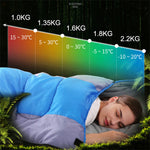 Xmund 2400g Camping Sleeping Bag For -10~20℃ Temperature, Ultralight Waterproof 4 Season Warm Envelope Backpacking Sleeping Bags for Outdoor Traveling Hiking