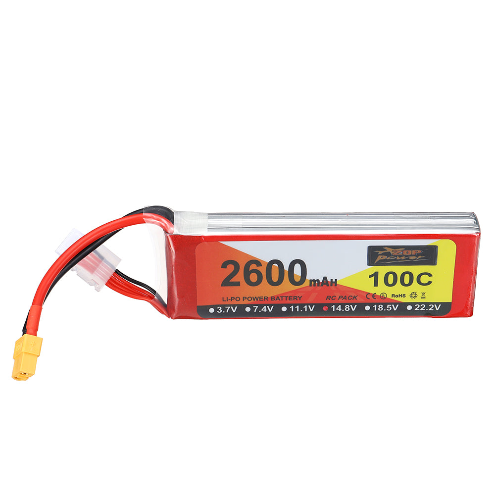 LinkMejor Power 14.8V 2600mAh 100C 4S LiPo Battery XT60 Plug for RC Drone