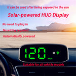 Solar Head Up Display GPS+ Digital Car Speedometer Beidou Dual System Intelligent Light Sensing HUD Car Universal Accessories