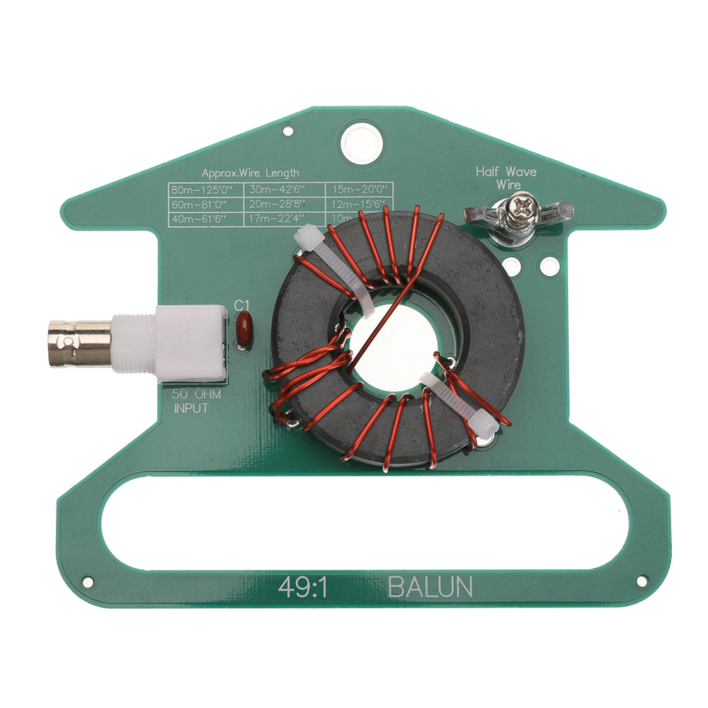 49:1 Balun Transformer HF Reception Antenna BNC Female Connector 5-35MHz Frequency Range 50W Power Rating Lightweight