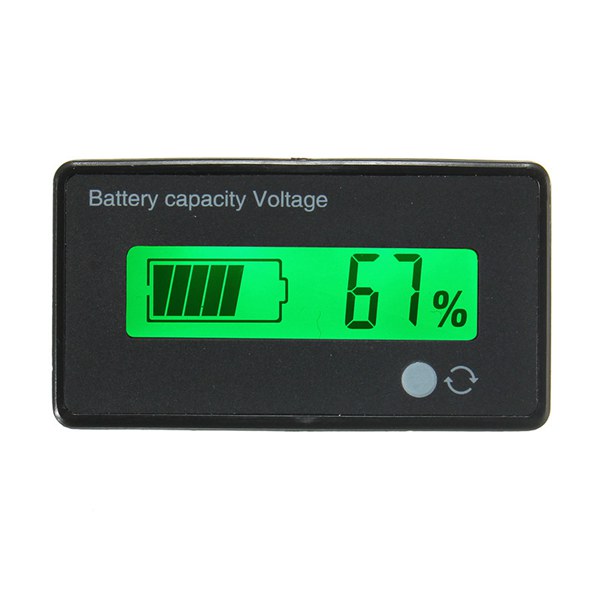 Geekcreit® 12V/24V/36V/48V 8-70V LCD Acid Lead Lithium Battery Capacity Indicator Digital Voltmeter