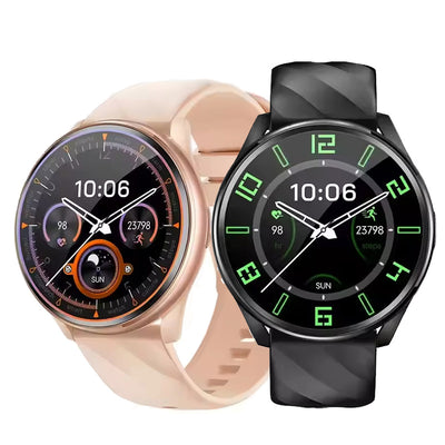KT77 1.46-inch HD Screen bluetooth Call Heart Rate Blood Pressure Blood Oxygen Monitor Sleep Monitoring Breathing Exercise Multi-sport Modes IPX8 Waterproof Smart Watch