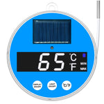 Solar Powered Floating Pool Thermometer Digital LED Display With 3-Color Temperature Light C/F Switchable For Swimming Pools Hot Tubs Spas