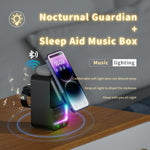DH19 5-in-1 15W Wireless Magnetic Charger Come with bluetooth Speaker Night Light Function Fast Wireless Charging Station for Smart Phone for iPhone 17 17Pro 16 15 14 Pro Max for Huawei Pura 80 Ultra for XIAOMi for Apple Watch for Airpods