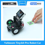 Yahboom Tiny Bit Pro AI Visual Robot Car K210 Module 200W Pixel Camera 2 Inch LCD Screen MakeCode Programming Autonomous Driving Sensor Kit