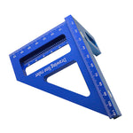 Carpenter Square Aluminum Miter Triangle Hole Ruler Woodworking Square Protractor 3D Multi Angle 45 90 Degree Layout Measuring Tool