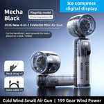 Tevorex Portable Mini Handheld Cooling Fan 199 Speeds Adjustable 42000rpm High Power Airflow Long Battery USB Rechargeable Foldable Fan with LED Digital Display for Home Office