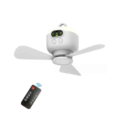 IPRee Portable Ceiling Fans 8000mAh Outdoor Camping Fan Tent Ventilator Cooler Rechargeable Electric Fan Remote Control LED Lighting