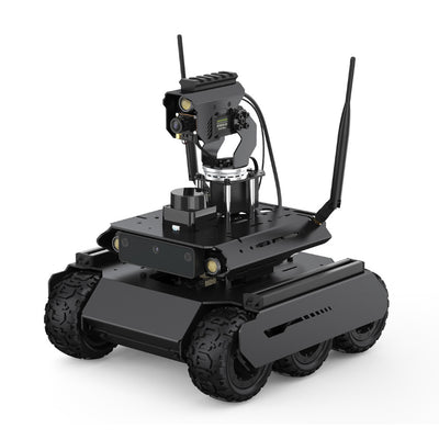 Jetson Orin Nano UGV Rover ROS2 6 Wheels 4WD Open Source AI Robot with Dual Controllers Gimbal 360° Flexible For Jetson Orin Series Board