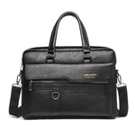 LinkMejor Men's Briefcase Retro Business Casual Laptop Bag Office High Quality PU Leather Handbag Shoulder Messenger Bags