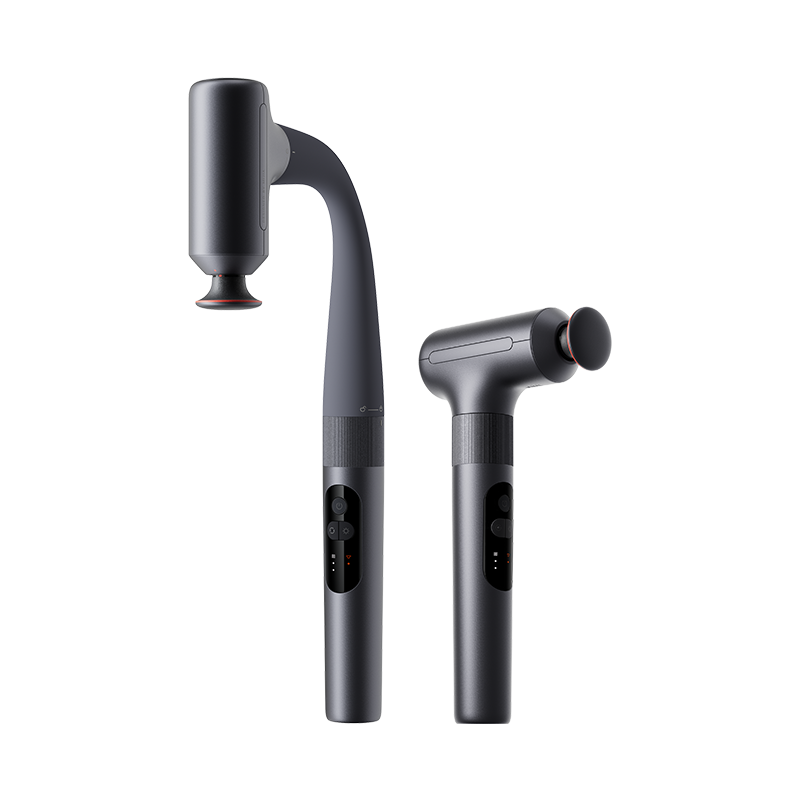 LinkMejor MIJIA Long-Handled Massage Gun 3 With 2 Message Modes 3 Levels Hot Compress 3 Gears Adjustable Low Noise 1900mAh Battery Portable Smart Massage Gun for Home Office
