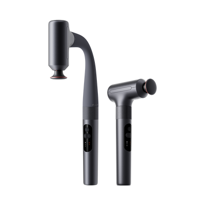 LinkMejor MIJIA Long-Handled Massage Gun 3 With 2 Message Modes 3 Levels Hot Compress 3 Gears Adjustable Low Noise 1900mAh Battery Portable Smart Massage Gun for Home Office
