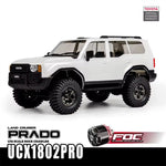 LinkMejor UCX1802PRO RTR 1/18 2.4G 4WD Brushless RC Car for TOYOTA  Land Cruiser Prado LC250 Official Licensed Rock Crawler Off-Road Climbing Truck LED Light Metal Gears Vehicles Models Toys