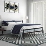 Lusimo King Bed Frame with Headboard 14 Inch Platform Bed Frame No Box Spring Needed Metal King Size Bed Frame with Storage  Heavy Duty Steel Slat and Anti-Slip Support Easy Quick Lock Assembly