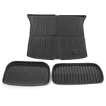 3PCS/Set For Tesla New Model Y Launch 2025 Juniper 2025+ Front and Back Trunk Mat TPE Carpet Waterproof Weather-resistant Pads Layer Mats
