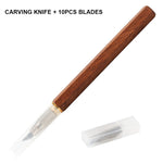 LinkMejor Woodworking Marking Knife Wood Handle Scribing Marking Gauge Tool Wood Carving DIY Art Drawing Knife Hand Carving Knife