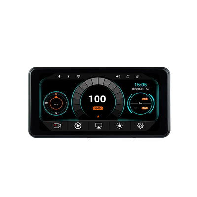 6.25" GPS Motorcycle Navigation Wireless CarPlay Moto Android Auto Portable Digital Dashboard Display Screen TPMS Monitor