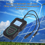 LinkMejor Solar Energy Tester MPPT Power Analyzer 48V Portable Lightweight PC Material Solar Panel Performance Diagnostic Voltage Current Measurement Clear LCD Display