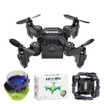 LinkMejor YP18 MINI Wristwatch Dual Remote Gravity WiFi APP Control Barometric Altitude Hold Mode 2.4G RC Toys Kids Gifts Drone Quadcopter RTF