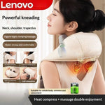 Lenovo L-SHH001 Neck Shoulder Massager 12D Massage Heads 3 Modes Heat Therapy USB Rechargeable Neck Message Instrument for Home Office Use