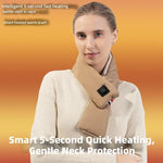 LinkMejor Quick Heated Scarf for Women Men USB Charging Fleece-lined Down Cotton Electric Heating Scarf Warmer for Neck Waist Abdomen