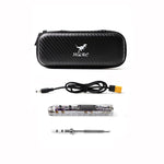 LinkMejor RC2 Soldering Iron OLED HD Display Smart Constant Temperature Compatible with TS / T12 Soldering Lron Tips for FPV Drone