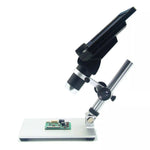 LinkMejor G1200 Digital Microscope 12MP 7 Inch Large Color Screen Large Base LCD Display 1-1200X Continuous Amplification Magnifier with Aluminum Alloy Stand Power Supply Version