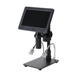 LinkMejor 26MP HDMI-compatible Digital Microscope 2100X Digital Magnification Adjustable 7 inch Screen 60fps Hight Frames Rate Microscope Camera with HDR Mode Can Eliminate Metal Reflection For Soldering HY-2070