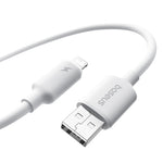 Baseus Foamed Silicone Series 2.4A USB-A to iP Cable Fast Charging Data Transmission Copper Core Line 1M/2M Long for iPhone 14 14 Pro 13 12 Pro Max for iPad Pro