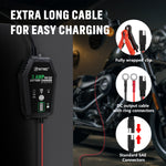 LinkMejor Battery Charger 6V 12V 3A 60W Car Motorcycle Charging Repair for Lead-acid Battery