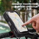 LinkMejor B17-7 6.2'' Portable Touch Screen Phone Holder Bicycle Bag 360° Adjustable Waterproof Bike Front Frame Bag