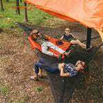Xmund Portable Triangle Hammock with Storage Bag Outdoor Hanging Bed Anti-Rollover Camping Triangle Bed Double Park Camping Equipment