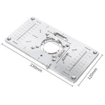 Router Table Insert Plate Aluminum Cast Iron For Trimmer Router With 4 Milling Cutter Dust Cover Woodworking Carving Machine Inverted Plate
