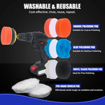 3 Inch Sanding Disc Drill Polishing Kit 133 PCS Wet Dry Headlight Restoration Hook and Loop Sandpaper Rotary Tools Multi-Grit Buffing Pads for Car Wood Metal Glass Resin