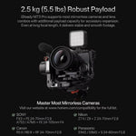Hohem iSteady MT3/MT3 PRO AI Camera Gimbal Stabilizer 2.5KG Payload with CCT RGB Fill Light Touch Screen for DSLM/Phone/Action Cam